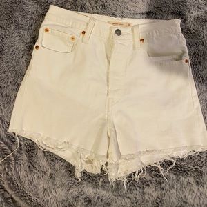 Levi’s high waisted ribcage shorts